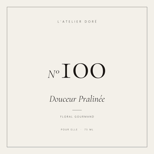 L’Atelier Doré N°100 – Douceur Pralinée, parfum 75 ml