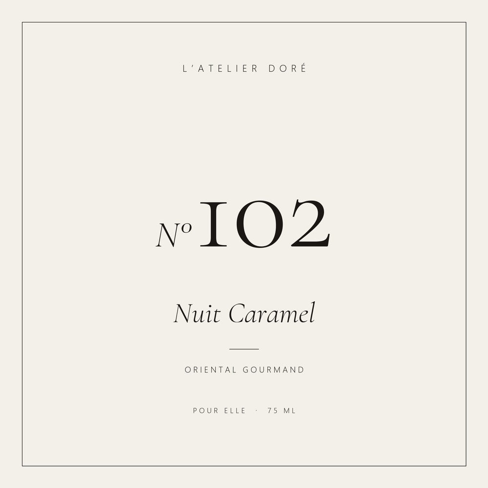 L’Atelier Doré N°102 – Nuit Caramel, parfum 75 ml