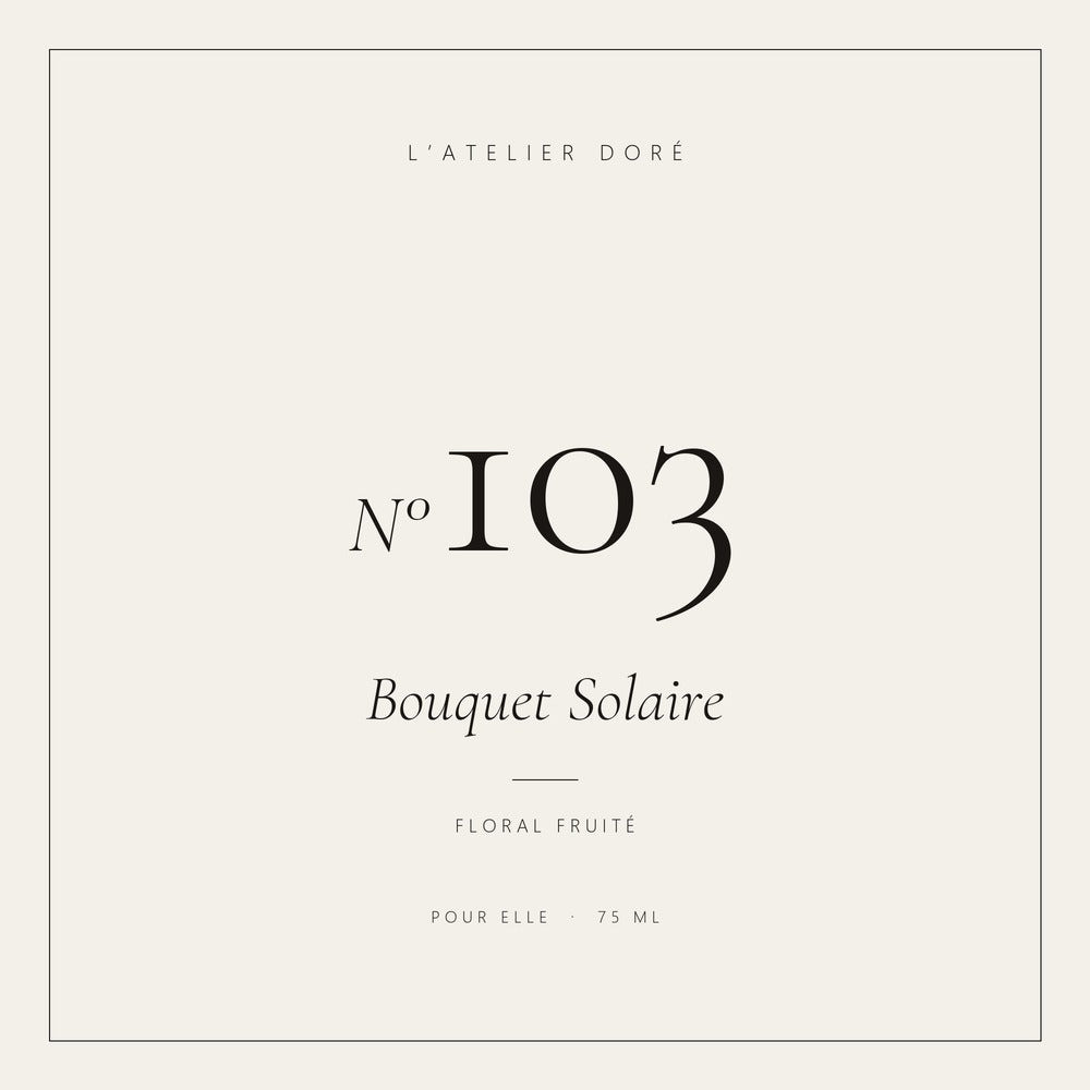 L’Atelier Doré N°103 – Bouquet Solaire, parfum 75 ml