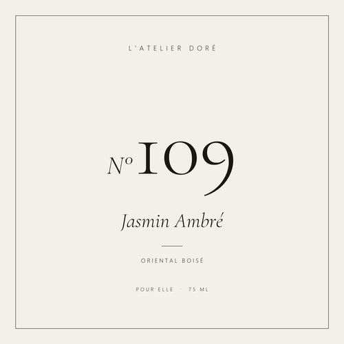 L’Atelier Doré N°109 – Jasmin Ambré, parfum 75 ml