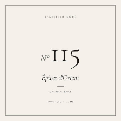 L’Atelier Doré N°115 – Épices d'Orient, parfum 75 ml