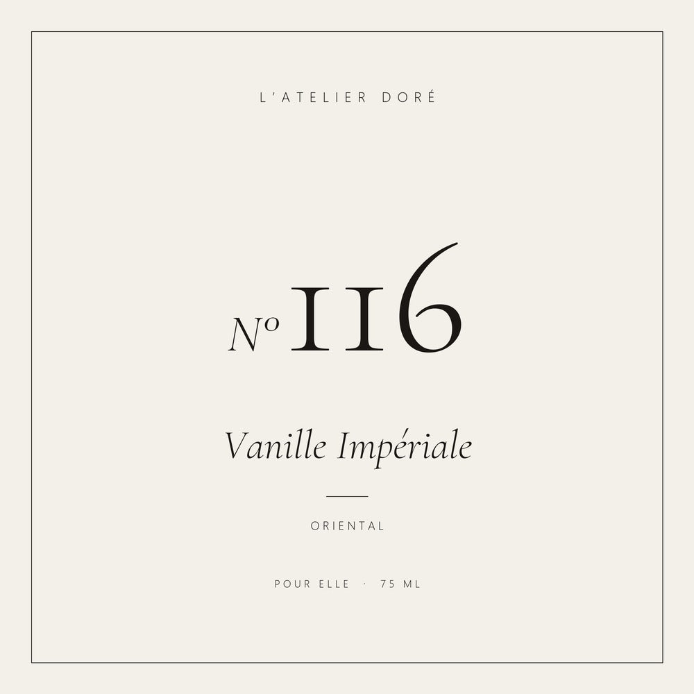 L’Atelier Doré N°116 – Vanille Impériale, parfum 75 ml
