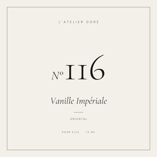 L’Atelier Doré N°116 – Vanille Impériale, parfum 75 ml