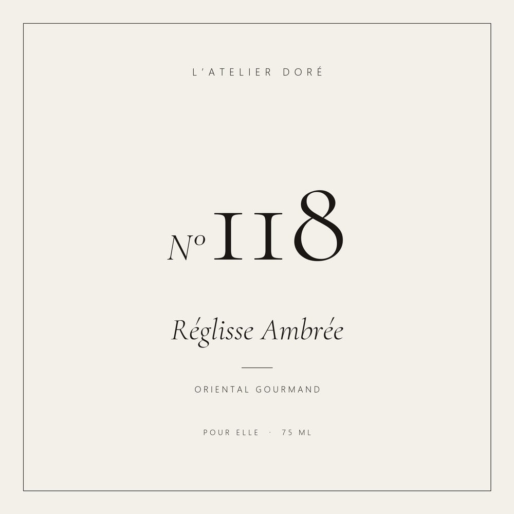 L’Atelier Doré N°118 – Réglisse Ambrée, parfum 75 ml