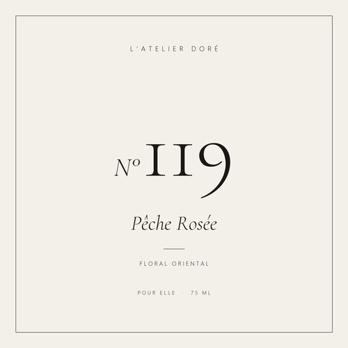L’Atelier Doré N°119 – Pêche Rosée, parfum 75 ml