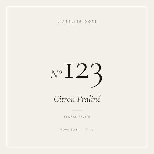 L’Atelier Doré N°123 – Citron Praliné, parfum 75 ml