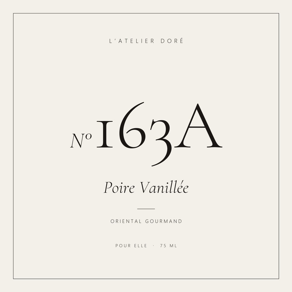 L’Atelier Doré N°163A – Poire Vanillée, parfum 75 ml