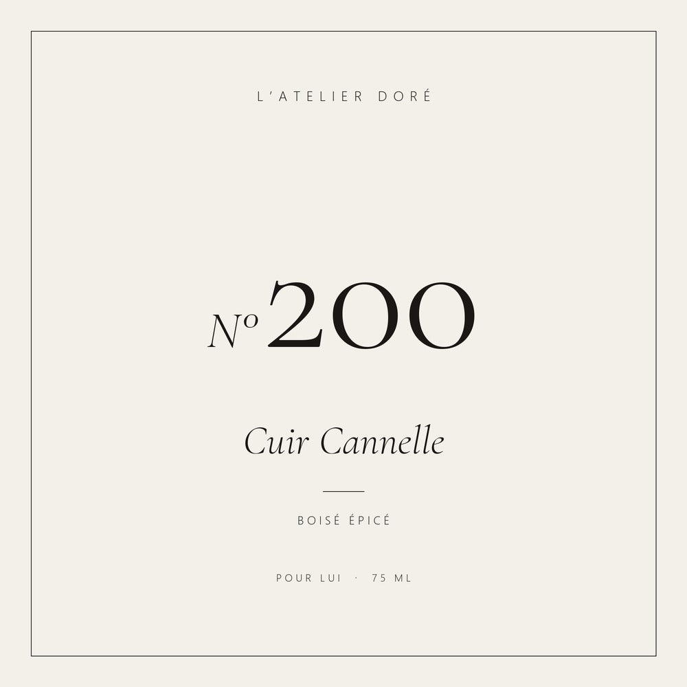 L’Atelier Doré N°200 – Cuir Cannelle, parfum 75 ml