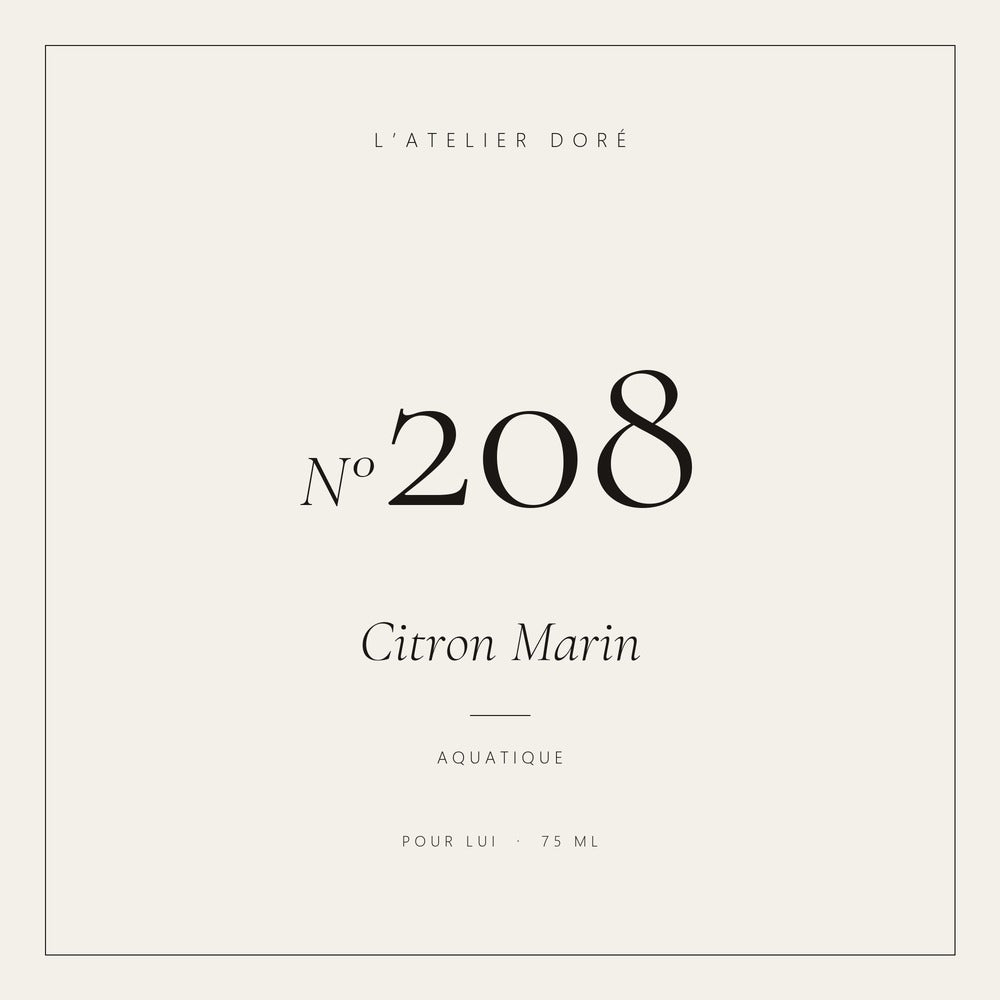 L’Atelier Doré N°208 – Citron Marin, parfum 75 ml