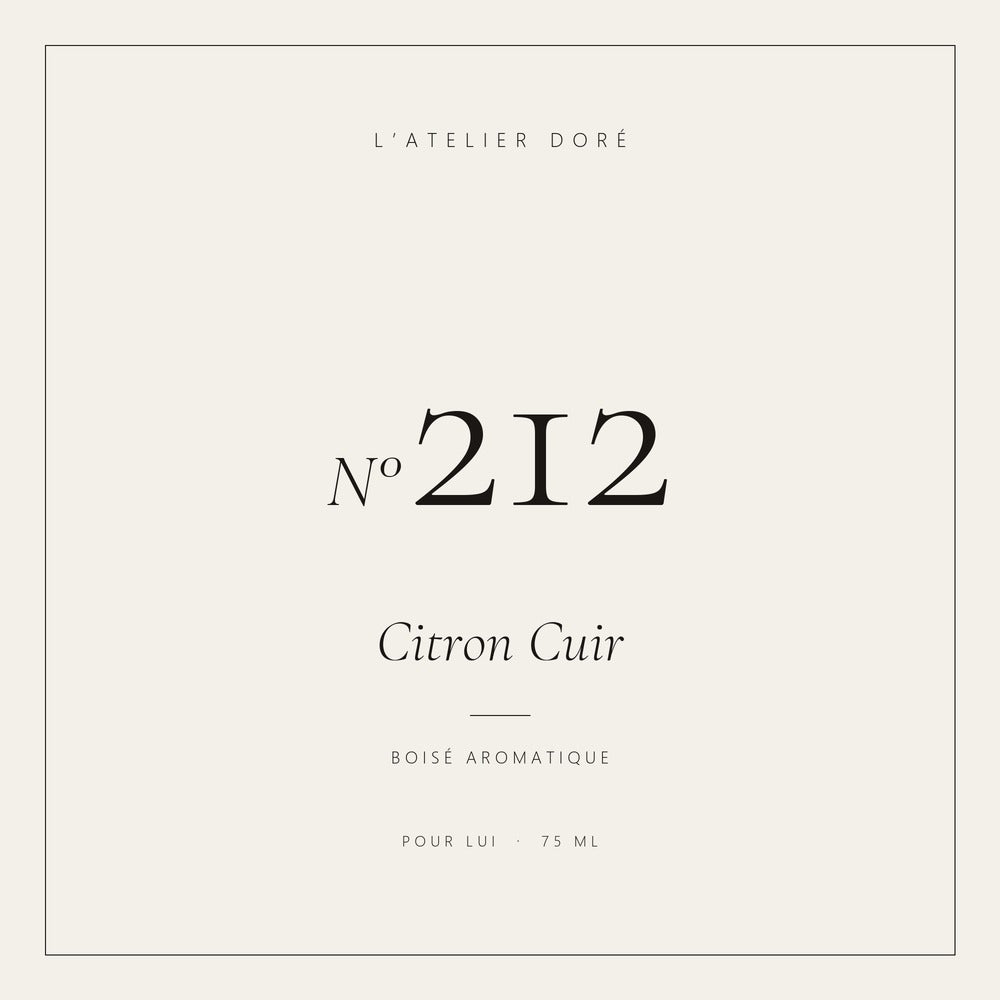L’Atelier Doré N°212 – Citron Cuir, parfum 75 ml