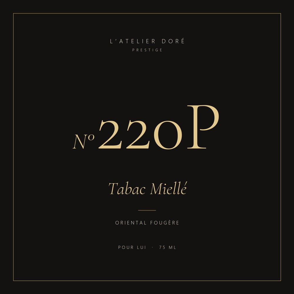 L’Atelier Doré N°220P – Tabac Miellé, parfum 75 ml