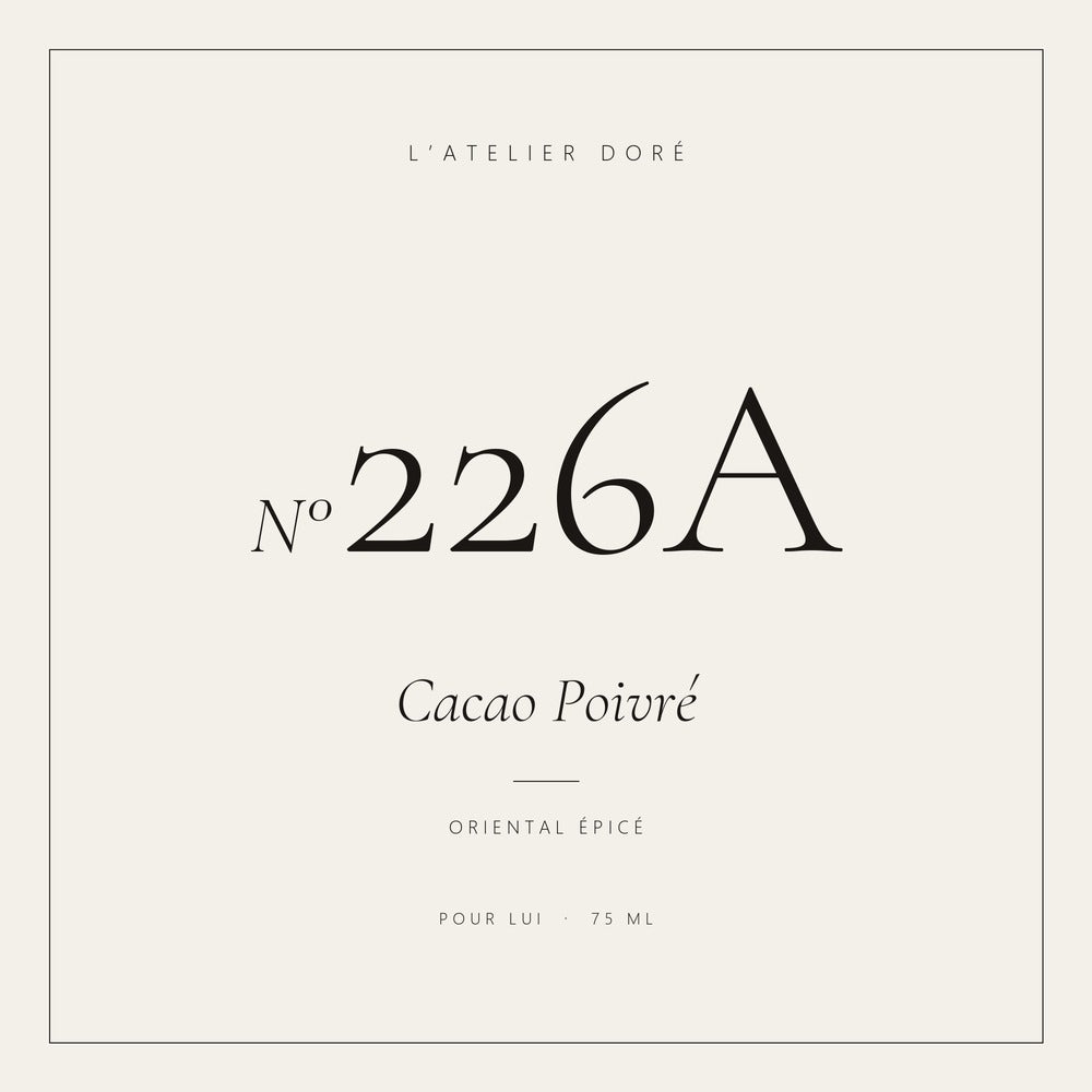 L’Atelier Doré N°226A – Cacao Poivré, parfum 75 ml