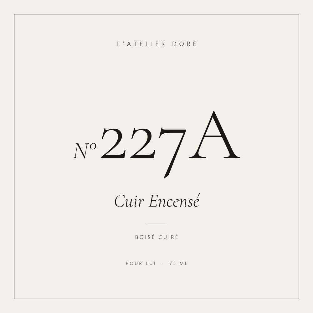 L’Atelier Doré N°227A – Cuir Encensé, parfum 75 ml