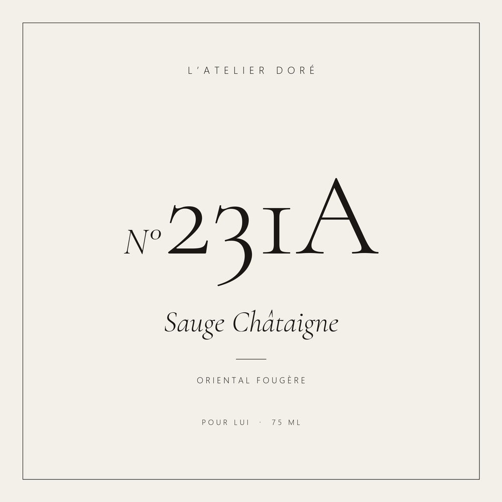 L’Atelier Doré N°231A – Sauge Châtaigne, parfum 75 ml