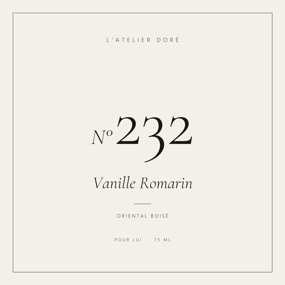 L’Atelier Doré N°232 – Vanille Romarin, parfum 75 ml