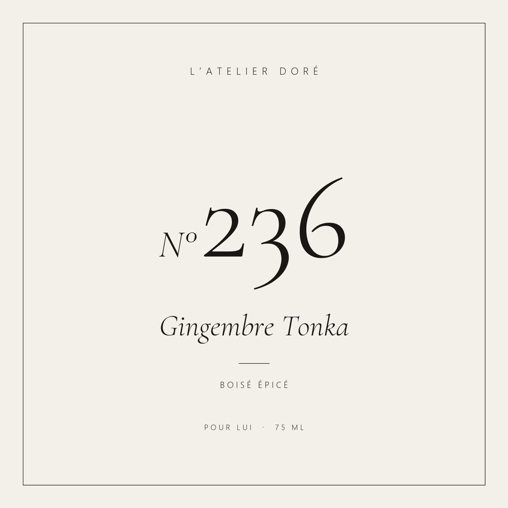 L’Atelier Doré N°236 – Gingembre Tonka, parfum 75 ml